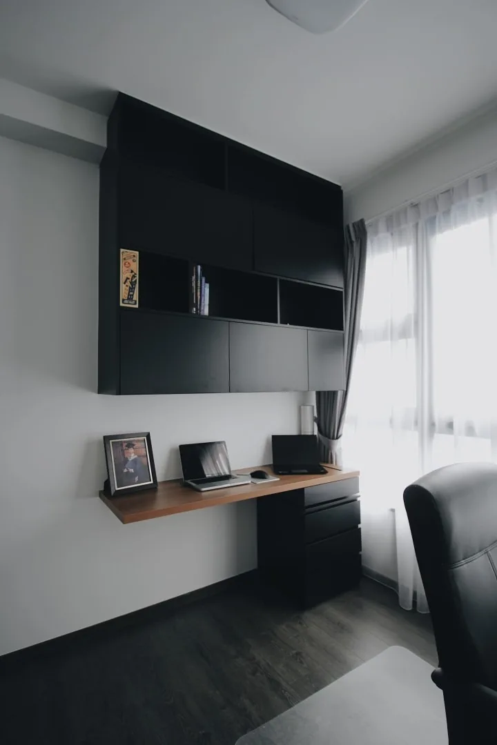 Dark minimalist home at Lush Acres